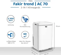 Fakir AC70 Klimagerät, Max. Raumgröße: 60 M³, 7.000 BTU/h 20 Fakir AC70 Klimagerät, Max. Raumgröße: 60 M³, 7.000 BTU/h -Kaufland Verkäufe 7cfbca0a3ebab86f9a80bf115fd2ca1a