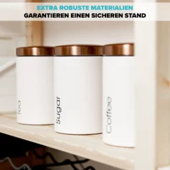 Lubur Premium Vorratsdosen Set - 3X Aufbewahrungsdose Für Lebensmittel - 1L Vorratsbehälter In Edlem Design Storage Jars - Pflegeleichte Vorratsdose Mit Deckel -Kaufland Verkäufe 7d16f20269f79fa9150879587dd44b43