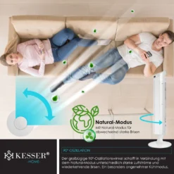 KESSER Turmventilator FERNBEDIENUNG Ventilator LED Display Standventilator Klimaanlage, Farbe:Weiß -Kaufland Verkäufe 7d72f01f7184b02b6d1cfb48c2421dda