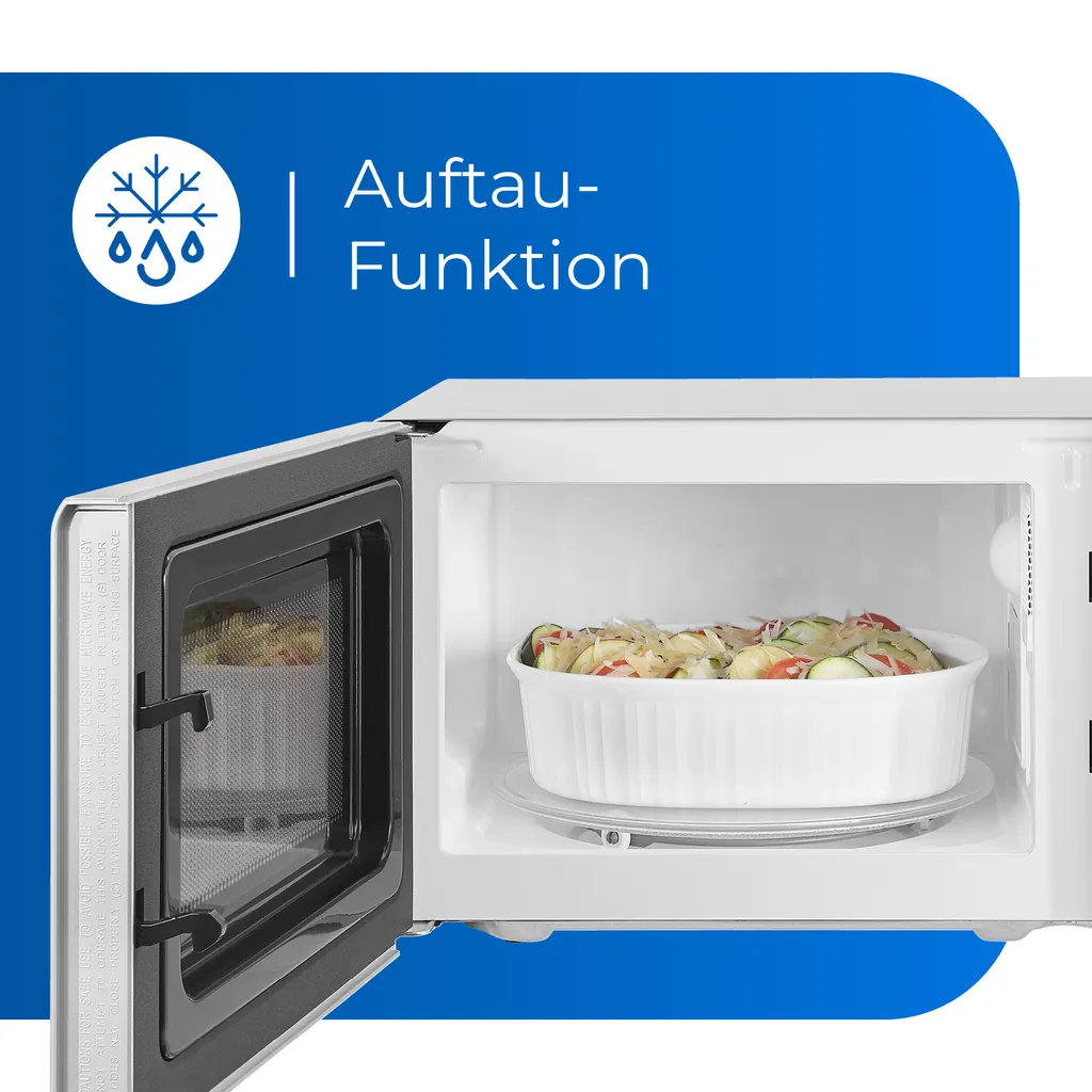 Exquisit Mikrowelle MW 802 G Silber | 700 Watt | Silber 7 Exquisit Mikrowelle MW 802 G Silber | 700 Watt | Silber – Bild 5