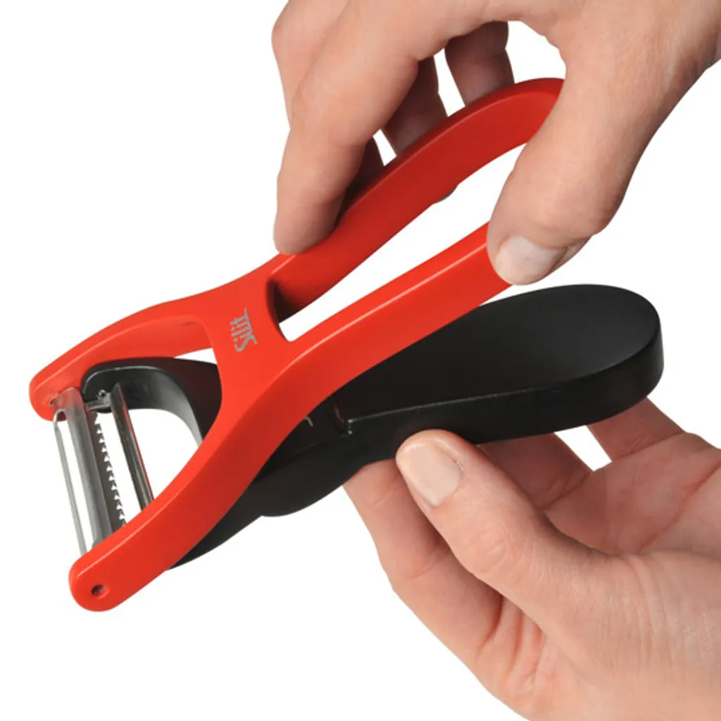 Silit 2in1 Gemüseschäler 14 Cm, Schäler Mit Julienne-Schneider, Edelstahl, Kunststoff, Spülmaschinengeeignet, Platzsparend 8 Silit 2in1 Gemüseschäler 14 Cm, Schäler Mit Julienne-Schneider, Edelstahl, Kunststoff, Spülmaschinengeeignet, Platzsparend – Bild 6