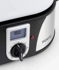 H.Koenig Elektro-Dampfgarer Ohne BPA 12 Liter, 3 Herausnehmbare Behälter, 1000 W, Timer Bis Zu 60 Minuten VAP12, Kunststoff, Metall, Single -Kaufland Verkäufe 7e0964901c2a007a980a7ae611b3a859