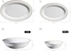 Mäser 931735 Kombiservice Professional Dining Für 6 Personen, Porzellan, Weiß (1 Set, 24-teilig) -Kaufland Verkäufe 7e445427924b46d7017d479dd3f1dac2
