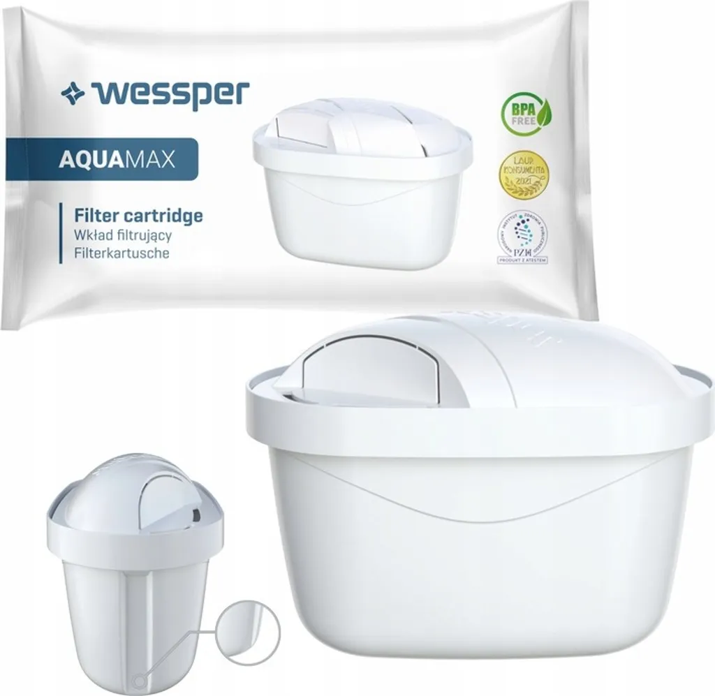 Wessper Glas Wasserfilter 2,5 L Mit 4 Filterkartuschen, Kompatibel Mit Brita Maxtra -Grau 6 Wessper Glas Wasserfilter 2,5 L Mit 4 Filterkartuschen, Kompatibel Mit Brita Maxtra -Grau – Bild 4