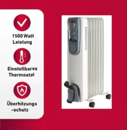 JUNG DAYE15 Heizung Elektrisch Mit Thermostat, 7 Lamellen, Ölradiator & Konvektor, 1500 Watt Energiesparend, Mobile Elektroheizung, Bis 25qm 10 JUNG DAYE15 Heizung Elektrisch Mit Thermostat, 7 Lamellen, Ölradiator & Konvektor, 1500 Watt Energiesparend, Mobile Elektroheizung, Bis 25qm -Kaufland Verkäufe 7e90d9f786e84958bd0ac901ef869da2