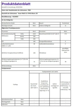 PKM Kühl-Gefrierkombination Kühlschrank KG240EIX Inox 173 L 142 Cm 4**** -Kaufland Verkäufe 7e913e62535917b77c214ae3eb0626ab