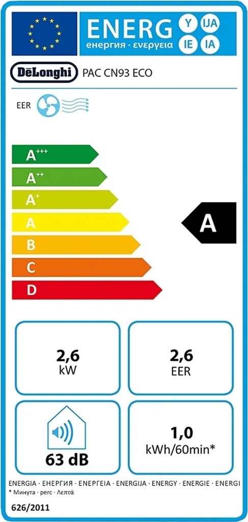 De'Longhi PAC CN93 Klimagerät, Max. Raumgröße: 90 M³, 10.500 BTU/h 10 De'Longhi PAC CN93 Klimagerät, Max. Raumgröße: 90 M³, 10.500 BTU/h – Bild 8