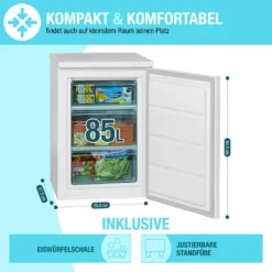 Bomann® Gefrierschrank, 85 Liter Nutzinhalt, Gefrierschrank Klein Mit 3 Gefrierschubladen U. Eiswürfelschale, Mini Fridge Mit Stufenloser Temperaturreglung, Türanschlag Wechselbar - GS 2186.1, Weiß -Kaufland Verkäufe 7ed04c64350357db0c03c451c898815d
