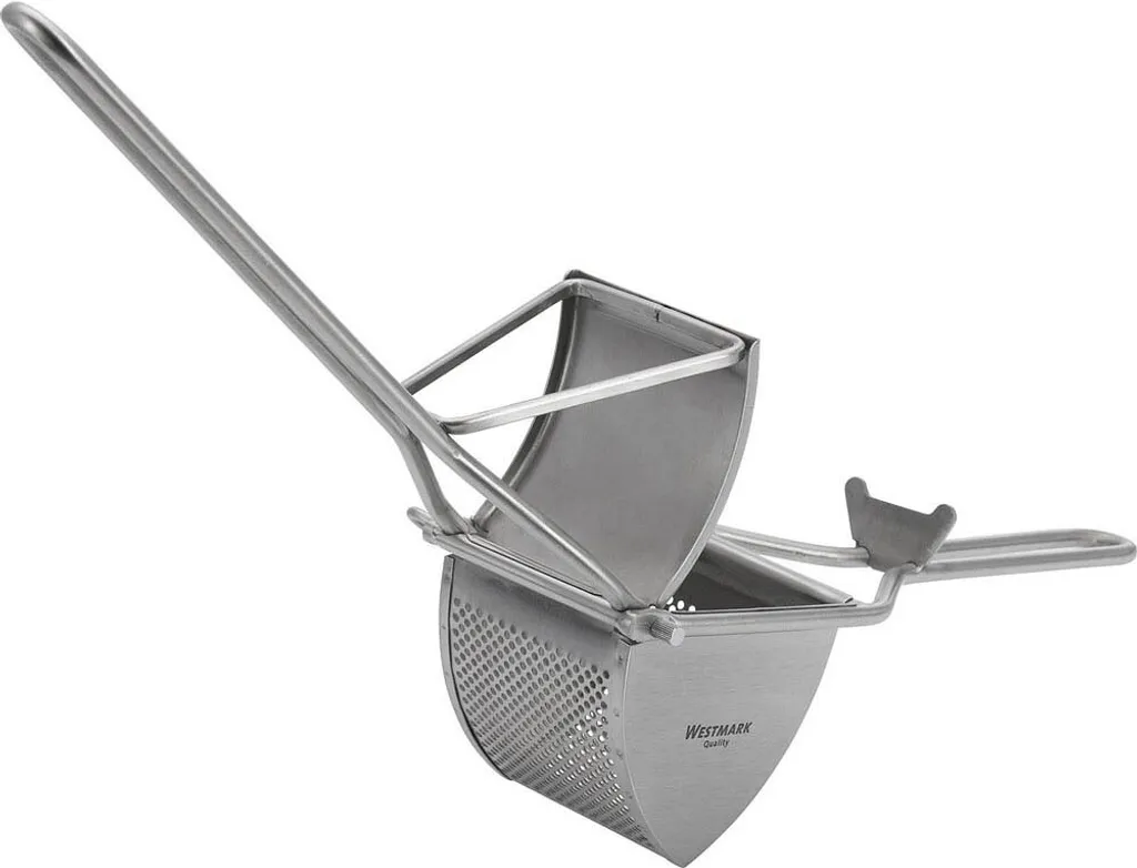 Westmark Kartoffelpresse, Mit Rund-Lochung, Rostfreier Edelstahl, Länge: 30 Cm, Triangel, Silber, 61262260 19 Westmark Kartoffelpresse, Mit Rund-Lochung, Rostfreier Edelstahl, Länge: 30 Cm, Triangel, Silber, 61262260 – Bild 17