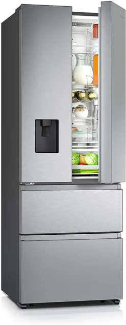 Hisense RF632N4WIE French Door Kühl-Gefrierkombination/ NoFrostPlus/ Inverter-Kompressor/ Wasserspender/ CrispZone/ 200 Cm/ Kühlteil 336 L/ Gefrierteil 149 L/ 38 DB/ 295 KWh/ Jahr/ Inox-Look -Kaufland Verkäufe 7f6ca7f88039453a0aeb34ad34d10997