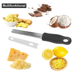 2er Pack Zitronenreibe Aus Edelstahl Parmesanreibe 32,5 Cm Ingwerreibe Multifunktionaler Zester Reibe Muskatnuss Reibe Mit Schutz & Reinigungsbürste Hobel Reibe Für Schokolade, Käse, Kokosnuss -Kaufland Verkäufe 7fbb67430b8e1dc4fd37583cf64f1cb1 1