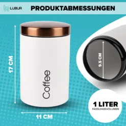 Lubur Premium Vorratsdosen Set - 3X Aufbewahrungsdose Für Lebensmittel - 1L Vorratsbehälter In Edlem Design Storage Jars - Pflegeleichte Vorratsdose Mit Deckel -Kaufland Verkäufe 7fbdacc849cc1dbc35c172c3c6e97fa5