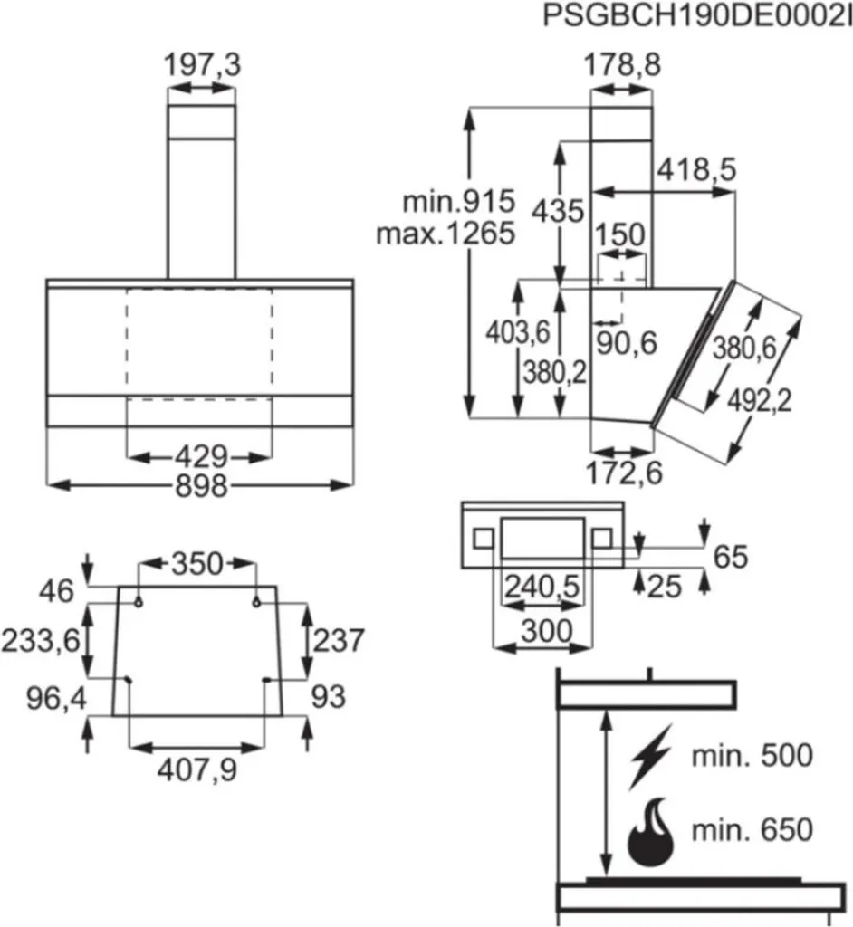 AEG - DVE5971HB - Kopffrei-Haube - Schwarz - 90 Cm 4 AEG - DVE5971HB - Kopffrei-Haube - Schwarz - 90 Cm – Bild 2