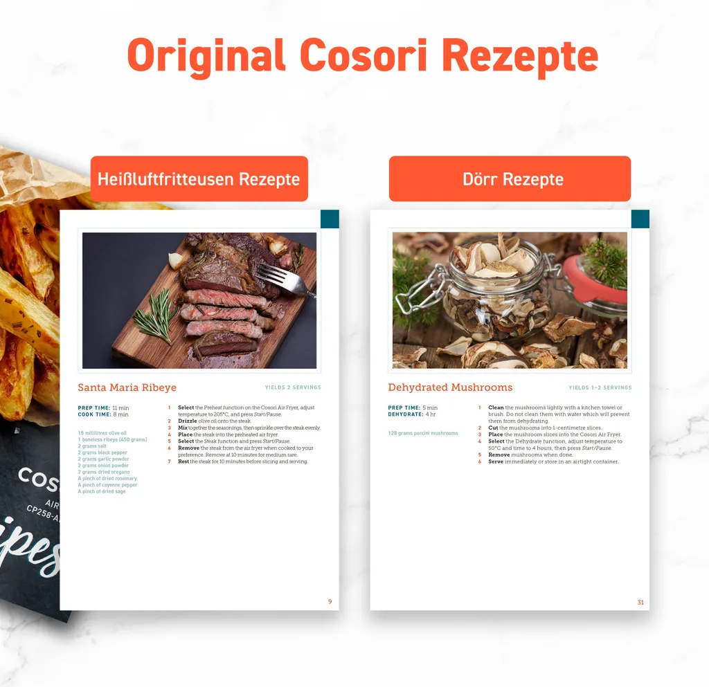 Cosori 5.5L XXL Heißluftfritteuse Mit Dörr-Funktion 6 Cosori 5.5L XXL Heißluftfritteuse Mit Dörr-Funktion – Bild 4