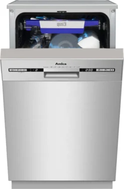 Amica EGSPU 500 920 E Unterbau-Geschirrspüler - 45 Cm, Edelstahl-Optik