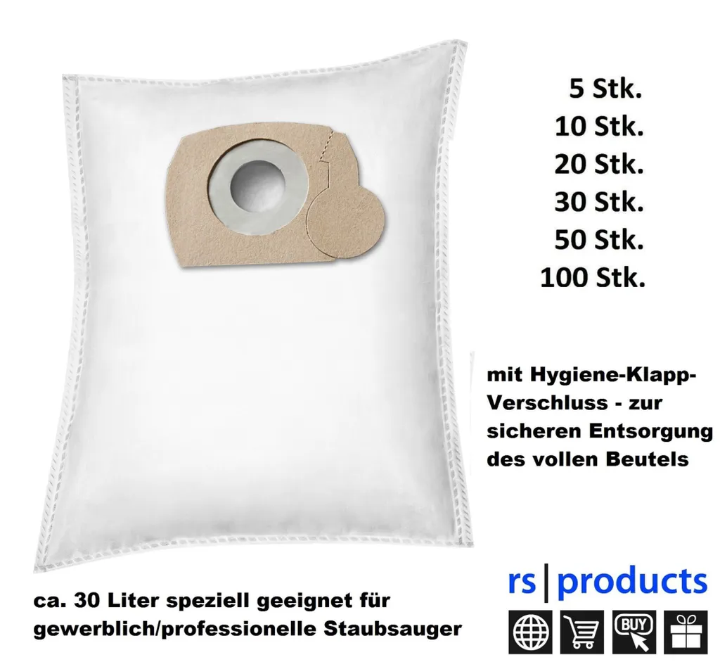 Rs-products I 20x Staubsaugerbeutel Kompatibel Zur NILFISK ATTIX 3 Baureihe: ATTIX 30-01, ATTIX 30-2M, ATTIX 30-11, ATTIX 30-21, ATTIX 33-2H, ATTIX 350-01, ATTIX 360 3 Rs-products I 20x Staubsaugerbeutel Kompatibel Zur NILFISK ATTIX 3 Baureihe: ATTIX 30-01, ATTIX 30-2M, ATTIX 30-11, ATTIX 30-21, ATTIX 33-2H, ATTIX 350-01, ATTIX 360