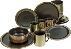 CreaTable 23592 Kombiservice Modern Industrial Für 4 Personen, Steinzeug, Schwarz/gold (1 Set, 16-teilig) -Kaufland Verkäufe 828e2a65df20e06a46c6dcaaf760f7d2