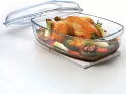 Pyrex Glasbräter Auflaufform Backform Bräter Glaskochgeschirr Mit Deckel Oval 7 L