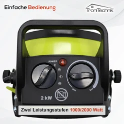 Tronitechnik TT-KH-502 Keramikheizer Heizlüfter Heizung 2.000 Watt, Tragegriff, PTC Keramik, Stufenlose Thermosteuerung -Kaufland Verkäufe 8545b726e176e24316abaae289d6430e