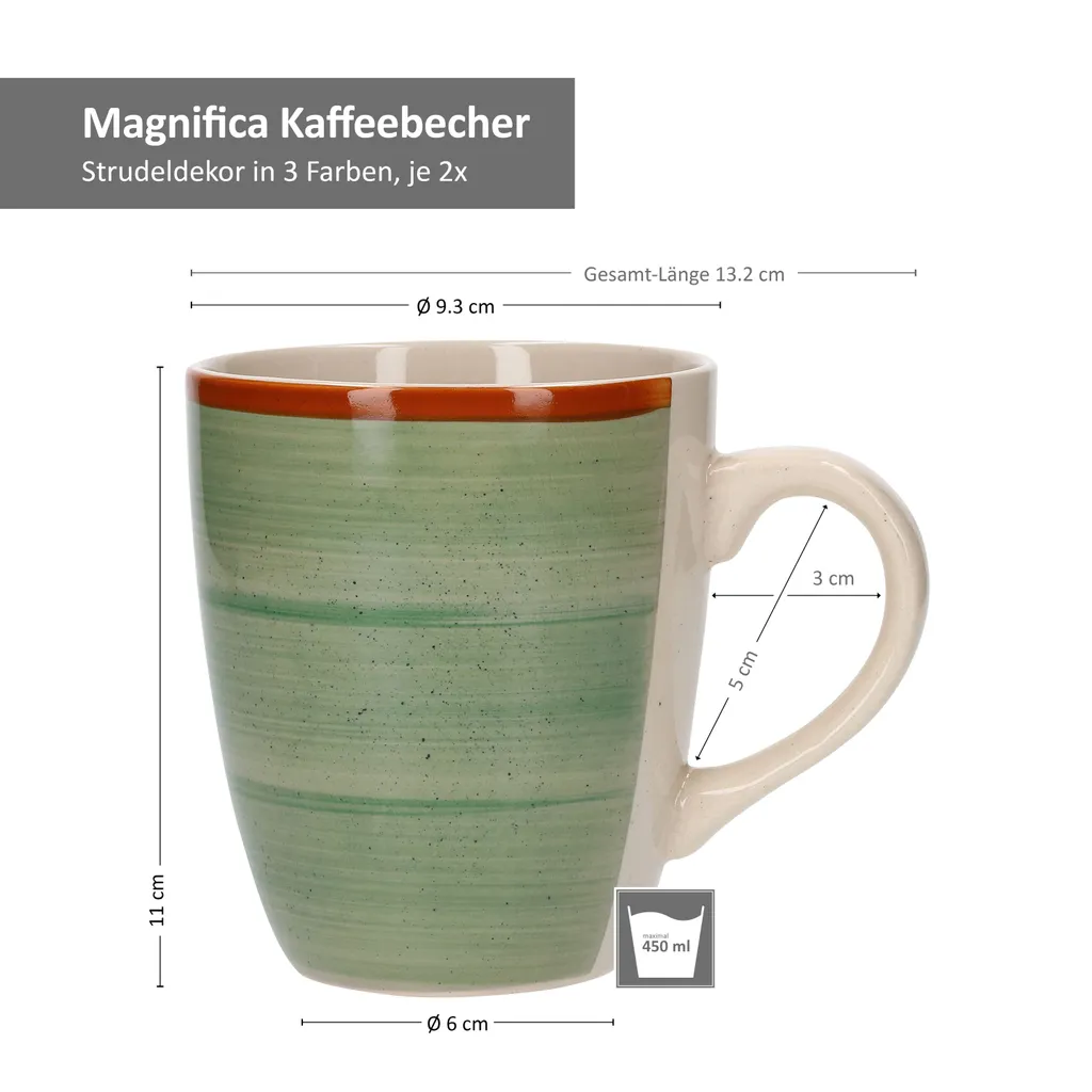 24tlg. Geschirrset Magnifica I Kombiservice I 6 Pers. I Becher + Müsli+ Teller + Essteller 4 24tlg. Geschirrset Magnifica I Kombiservice I 6 Pers. I Becher + Müsli+ Teller + Essteller – Bild 2