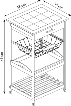 Kesper Küchenwagen Mit Fliesen 2577613 -Kaufland Verkäufe 865ecfd947513bcf75286a4b743fc327