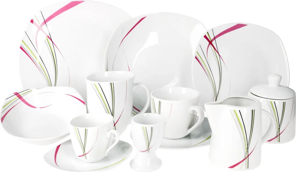 Kombiservice 62 Tlg. Fashion, Eckige Form 5 Kombiservice 62 Tlg. Fashion, Eckige Form – Bild 3
