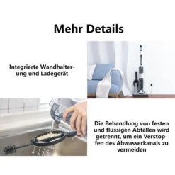 Redkey W12 Kabelloser Nass-und Trockensauger,72dB,Selbstreinigung,3-in-1 Waschsauger, Kehren Und Wischen Handstaubsauger(mit 3 Bürste) -Kaufland Verkäufe 880b20931212ab456c8b7a82448d1ea1