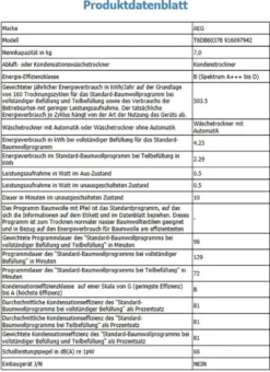 AEG - T6DB60378 - Kondenstrockner - 7 Kg 22 AEG - T6DB60378 - Kondenstrockner - 7 Kg -Kaufland Verkäufe 88838769b08707dee24bd3a26bc22eeb