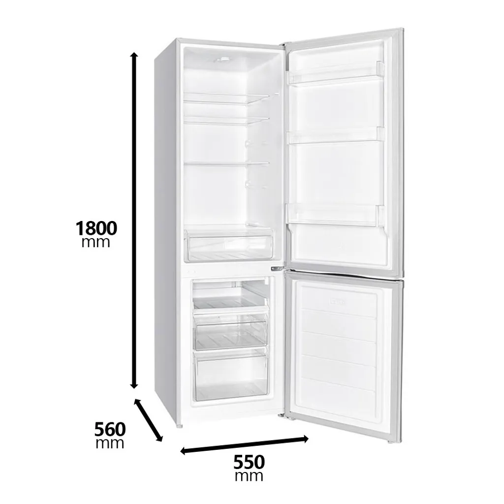 PKM Kühl-Gefrierkombination Kühlschrank KG249EIX-M Inox 262 L 180 Cm 4**** 7 PKM Kühl-Gefrierkombination Kühlschrank KG249EIX-M Inox 262 L 180 Cm 4**** – Bild 5