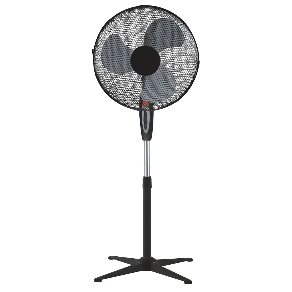 LEX Standventilator Ø40 Cm Mit Nachtlicht, 3 Geschwindigkeiten, Oszillation, 130cm Höhenverstellbar, Schwarz 8 LEX Standventilator Ø40 Cm Mit Nachtlicht, 3 Geschwindigkeiten, Oszillation, 130cm Höhenverstellbar, Schwarz – Bild 6