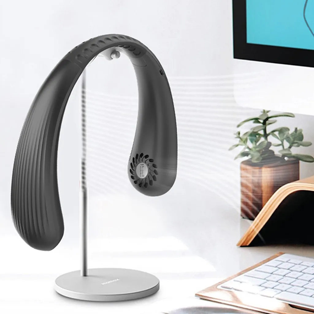 Nackenventilator Mini Ventilator USB Ventilator Nackenventilator 2000 MAh Fan 3 Stufen Halsventilator,Schwarz 8 Nackenventilator Mini Ventilator USB Ventilator Nackenventilator 2000 MAh Fan 3 Stufen Halsventilator,Schwarz – Bild 6