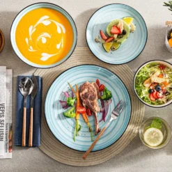 Vancasso Kombiservice »BONBON« Gesschirrset Aus Steinzeug, 24 Teiliges Tafelservice Set, Vintage Aussehen -Kaufland Verkäufe 8b99830545b48cba640ebaeeeac8d764