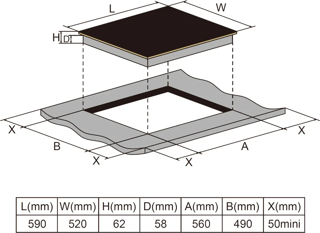 PKM Induktionskochfeld Mit Edelstahlrahmen Einbaukochfeld Touch Control IN4B-3 G 4 PKM Induktionskochfeld Mit Edelstahlrahmen Einbaukochfeld Touch Control IN4B-3 G – Bild 2