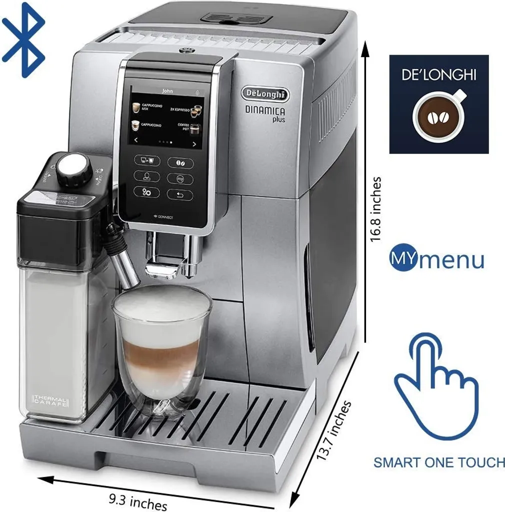 De'Longhi DeLonghi ECAM 370.95 S Dinamica Plus Kaffeevollautomat Silber 6 De'Longhi DeLonghi ECAM 370.95 S Dinamica Plus Kaffeevollautomat Silber – Bild 4