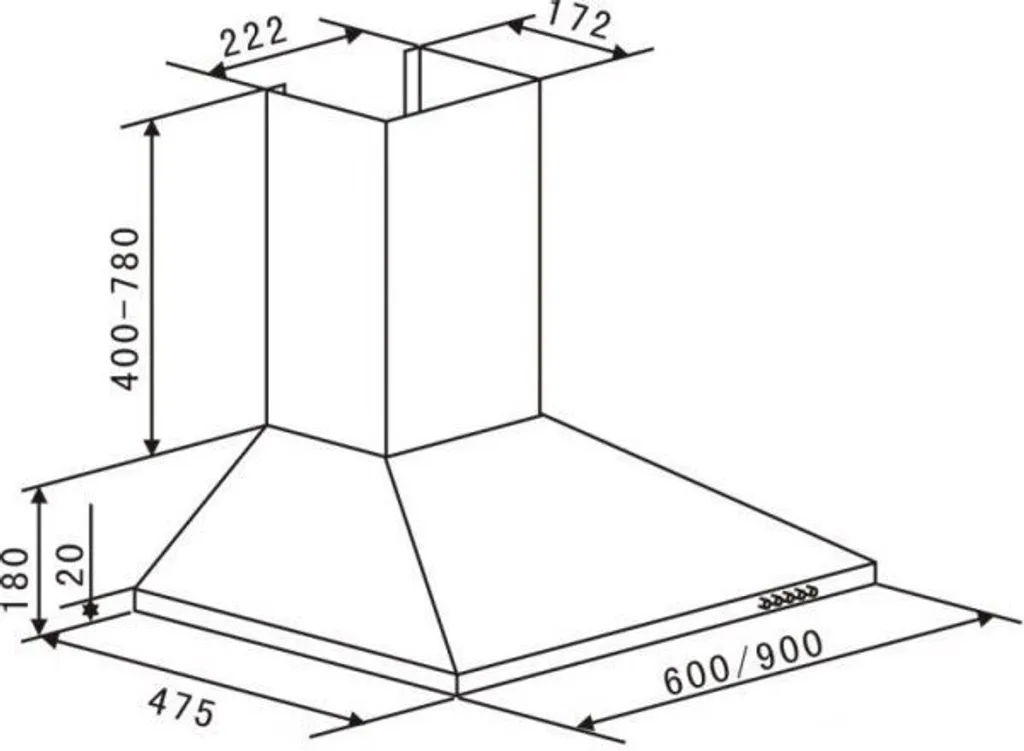 PKM Dunstabzugshaube Wandhaube Wandesse Wandmontage 6091H Edelstahl 60 Cm 10 PKM Dunstabzugshaube Wandhaube Wandesse Wandmontage 6091H Edelstahl 60 Cm – Bild 8
