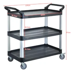 BPT Servierwagen Mit 3 Böden Partition Küchenwagen,Tragfähigkeit 250 Kg,Reinigungswagen Im Restaurant，Hotel Schul Küche Abräumwagen Rollwagen -Kaufland Verkäufe 8de2637d5ca5299396997f829b1f7378