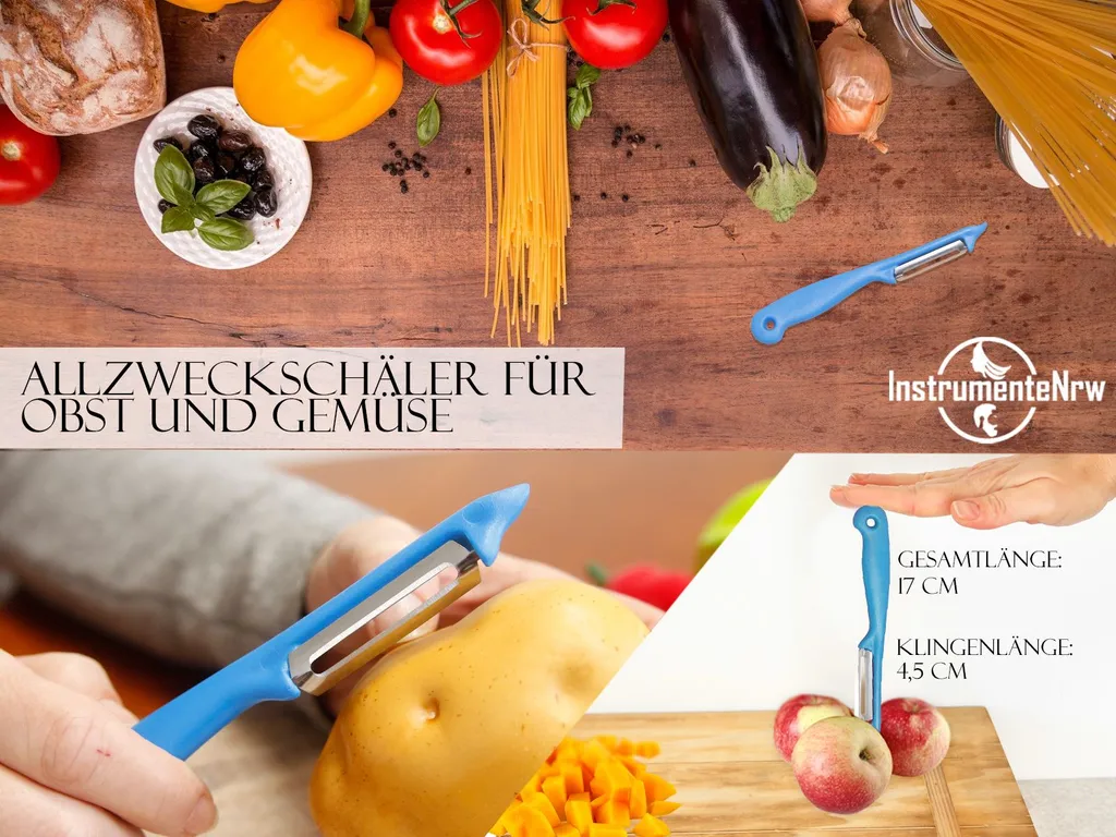 Sparschäler 2er Set Schäler Obst Gemüse Mit Rostfreier Scharfer Pendelklinge Universalschäler Für Rechts Und Linkshänder Allzweckschäler Zum Schälen Von Obst Gemüse Spülmaschinen Geeignet Blau 5 Sparschäler 2er Set Schäler Obst Gemüse Mit Rostfreier Scharfer Pendelklinge Universalschäler Für Rechts Und Linkshänder Allzweckschäler Zum Schälen Von Obst Gemüse Spülmaschinen Geeignet Blau – Bild 3