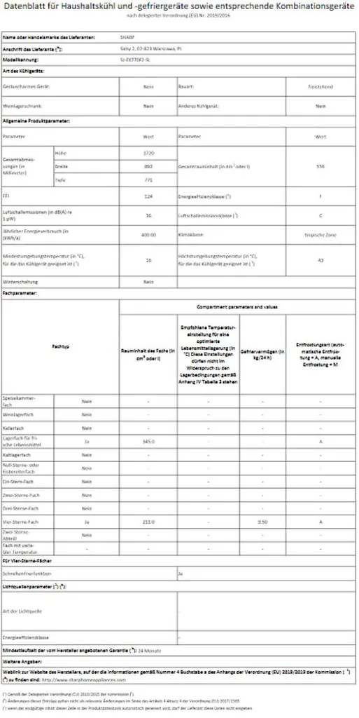 Sharp - SJ-EX770F2-SL - Multi-Door - Edelstahl - NoFrost 6 Sharp - SJ-EX770F2-SL - Multi-Door - Edelstahl - NoFrost – Bild 4