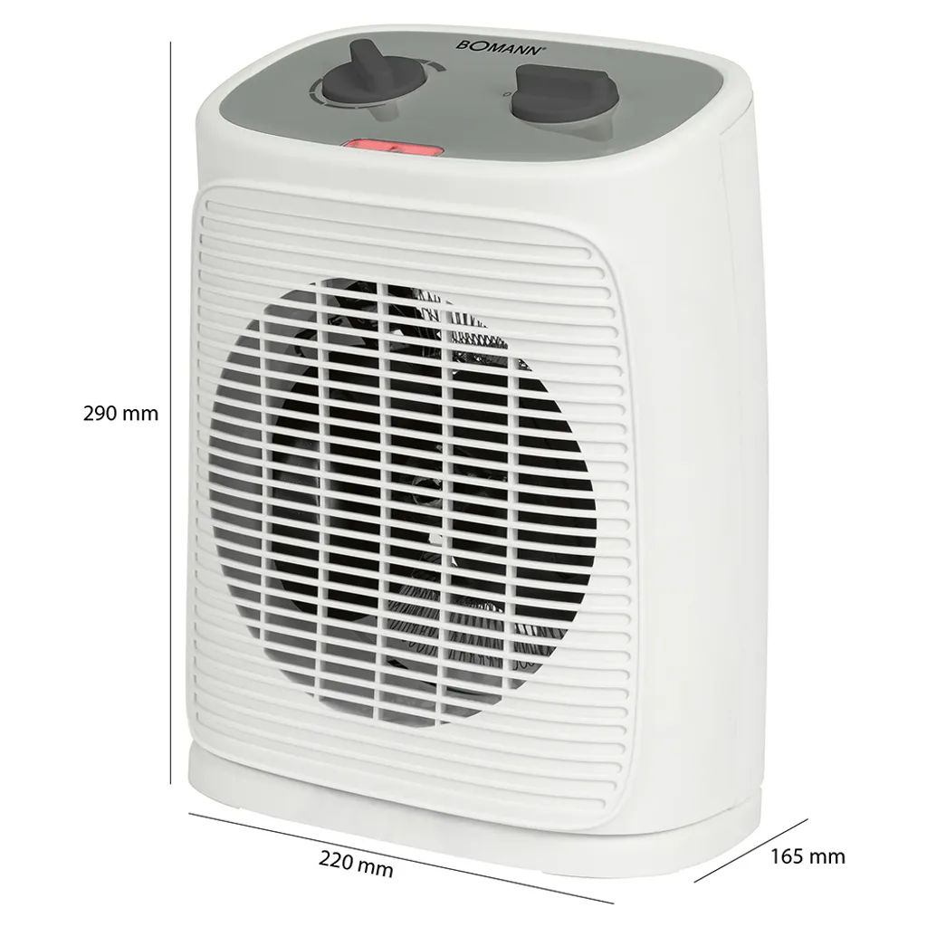 BOMANN Heizlüfter HL 6041 CB Weiß Heizgerät Elektroheizer Heater 2000 Watt 7 BOMANN Heizlüfter HL 6041 CB Weiß Heizgerät Elektroheizer Heater 2000 Watt – Bild 5