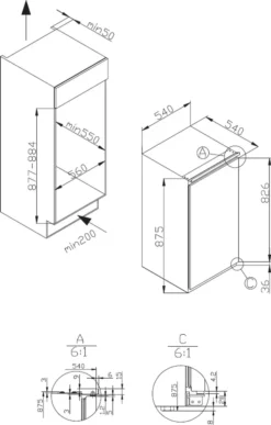 Amica EVKS 16172, Vollraum-Kühlschrank, 880 Mm Nische, Schlepptür-Technik, -Kaufland Verkäufe 90f2844fb01cc1920e44cc672bdd7716