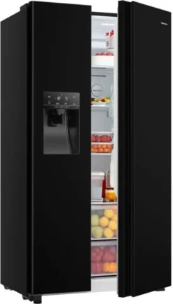 Hisense RS650N4AB1 - Amerikanischer Kühlschrank 499L (334L + 165L) - Total Belüftete Kälte - - L91cmxH179cm - Schwarz 9 Hisense RS650N4AB1 - Amerikanischer Kühlschrank 499L (334L + 165L) - Total Belüftete Kälte - - L91cmxH179cm - Schwarz -Kaufland Verkäufe 90fc9809cb2e4e37b8a1735b2db33e2b