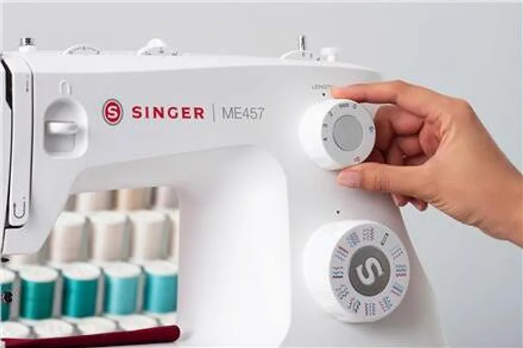 Singer Nähmaschine ME457 Stichzahl 33, Knopflochzahl 1, Weiß 15 Singer Nähmaschine ME457 Stichzahl 33, Knopflochzahl 1, Weiß – Bild 13