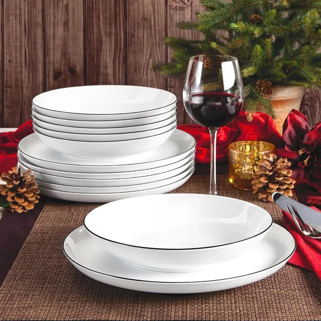 Seltmann Weiden Tafelservice Lido Schwarz Mit Farbrand Zeitlos 17 Seltmann Weiden Tafelservice Lido Schwarz Mit Farbrand Zeitlos – Bild 15