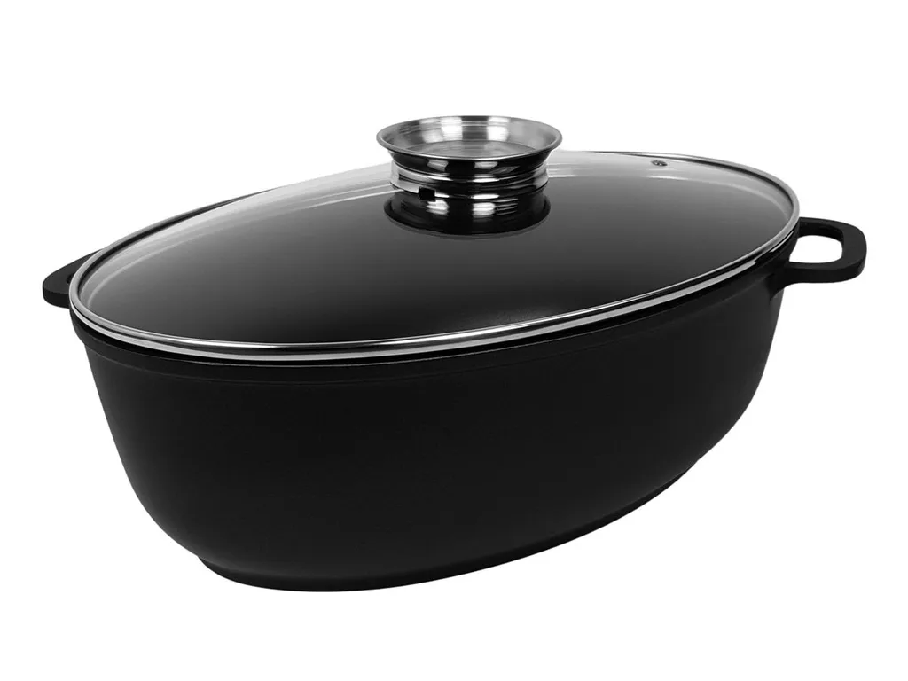 Aluguss Bräter Gänsebräter Schmorrtopf Alugussbräter Antihaft Mit Glasdeckel 3 Aluguss Bräter Gänsebräter Schmorrtopf Alugussbräter Antihaft Mit Glasdeckel