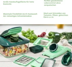 Genius Nicer Dicer Chef Deluxe (34 Teile) Inkl. Glasschüssel-Set Gemüse-& Obst Schneider Allesschneider In Smaragdgrün; A27062 -Kaufland Verkäufe 9386cbceb70048f463cbc23397f9a7ea 1