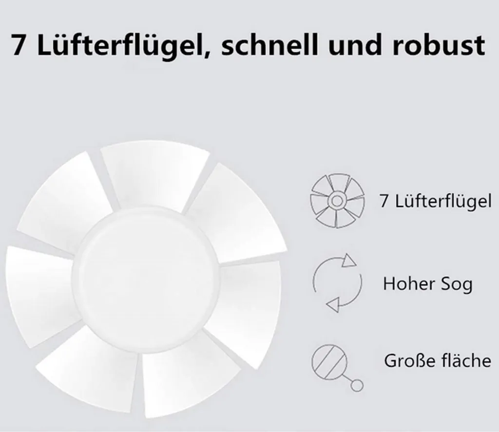 EINFEBEN Badlüfter Einbauventilatoren Küche Wandlüfter Abluftventilatoren Absaugventilatoren Mit Rückflussleitblech 100mm 8 EINFEBEN Badlüfter Einbauventilatoren Küche Wandlüfter Abluftventilatoren Absaugventilatoren Mit Rückflussleitblech 100mm – Bild 6