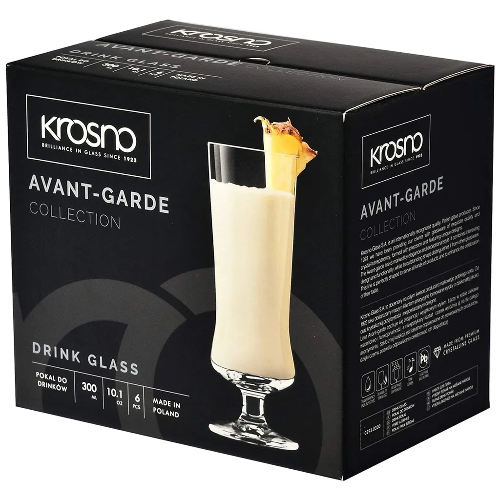 KROSNO Pina Colada Cocktailgläser Longdrinkgläser | Set Von 6 | 300 ML | Avant-Garde Kollektion | Perfekt Für Zuhause, Restaurants Und Partys | Spülmaschinenfest 11 KROSNO Pina Colada Cocktailgläser Longdrinkgläser | Set Von 6 | 300 ML | Avant-Garde Kollektion | Perfekt Für Zuhause, Restaurants Und Partys | Spülmaschinenfest – Bild 9