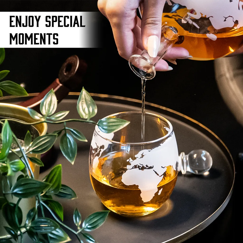 Whisiskey - Whisky Karaffe - Geschenke Für Männer - Komplette Whiskey Set - Globus - 900ML – Inkl. 4 Whisky Steine, 4 Whisky Gläser & Ausgießer - Whisky Dekanter – Whiskygläser - Natursteine 8 Whisiskey - Whisky Karaffe - Geschenke Für Männer - Komplette Whiskey Set - Globus - 900ML – Inkl. 4 Whisky Steine, 4 Whisky Gläser & Ausgießer - Whisky Dekanter – Whiskygläser - Natursteine – Bild 6