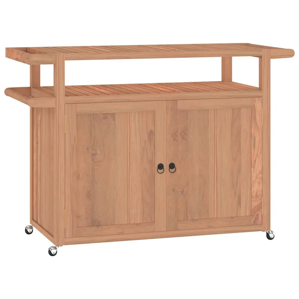 VidaXL Barwagen 120x50x90 Cm Massivholz Teak 3 VidaXL Barwagen 120x50x90 Cm Massivholz Teak