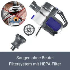 Juskys 2in1 Handstaubsauger & Akku Staubsauger - Beutellos & Kabellos – Bis 55 Min Laufzeit - Lithium-Ionen Akku, Wandhalterung & Ladestation – Blau -Kaufland Verkäufe 959c7b5c792e66a32d99affce7f4a594